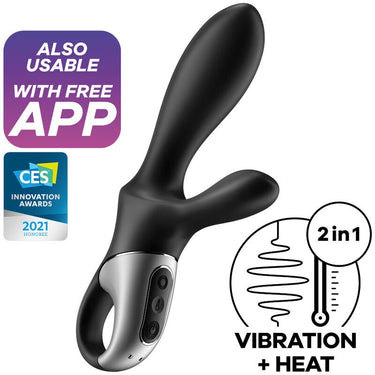Vibratore anale riscaldante con app e doppio stimolo per uomo e donna